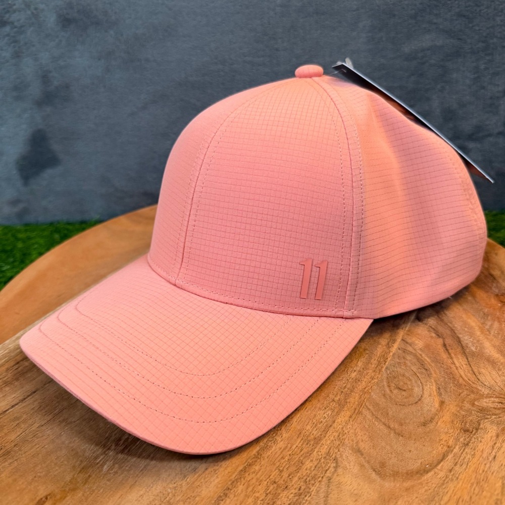 Walter Hagen 11 Performance Grid Hat Mens One Size Coral Adjustable Golf Cap NWT